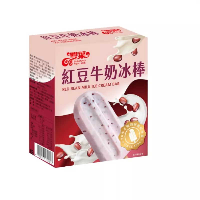 【雙葉】紅豆牛奶冰棒(4支盒裝)