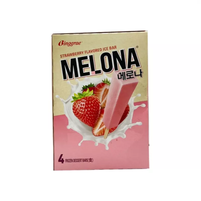 【賓格瑞】Binggrae Melona 草莓雪糕 (4入盒裝)