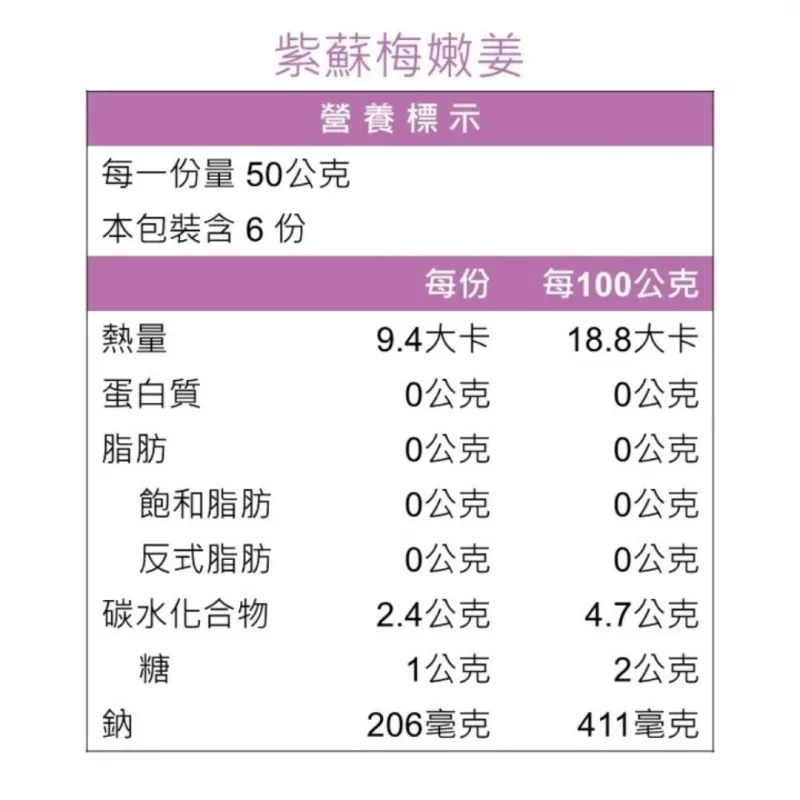 【村子口】紫蘇梅嫩薑(嫩姜)300g
