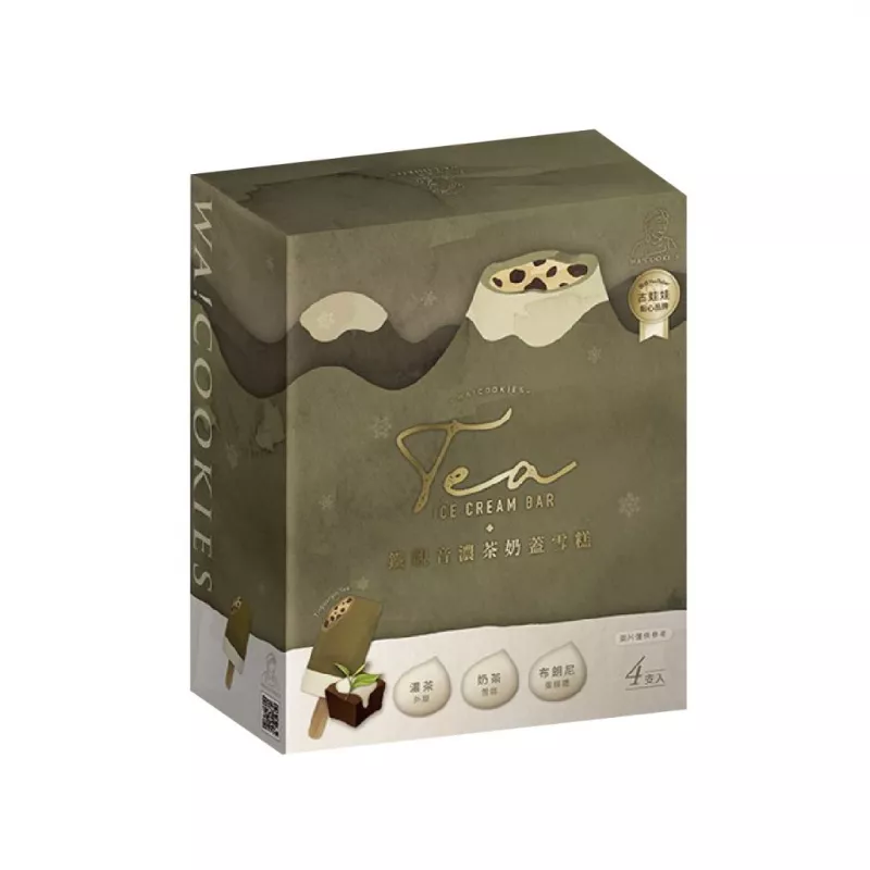 【古娃娃】WA!COOKIES 鐵觀音濃茶奶蓋雪糕 (4支盒裝)